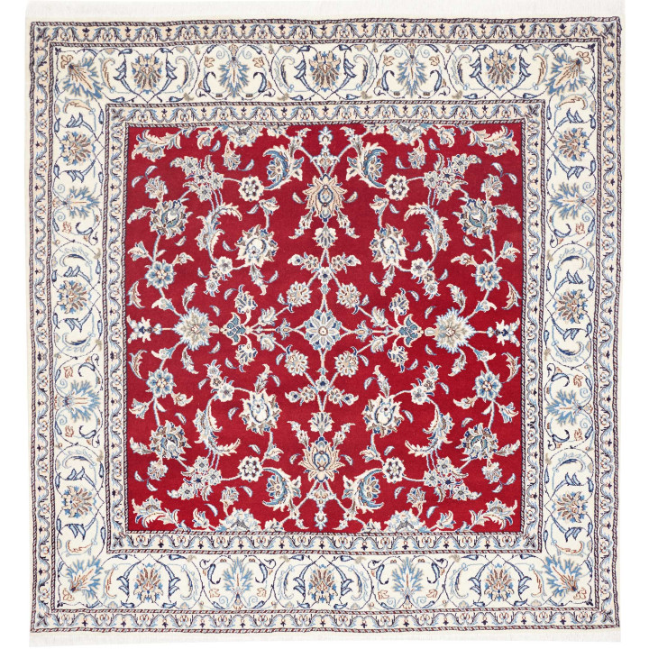 Hand Made Rug Nain Kashmar Persia 197x204 Red I
