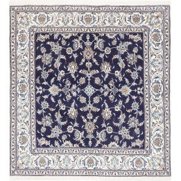 Hand Made Rug Nain Kashmar Persia 195x206 Dark
