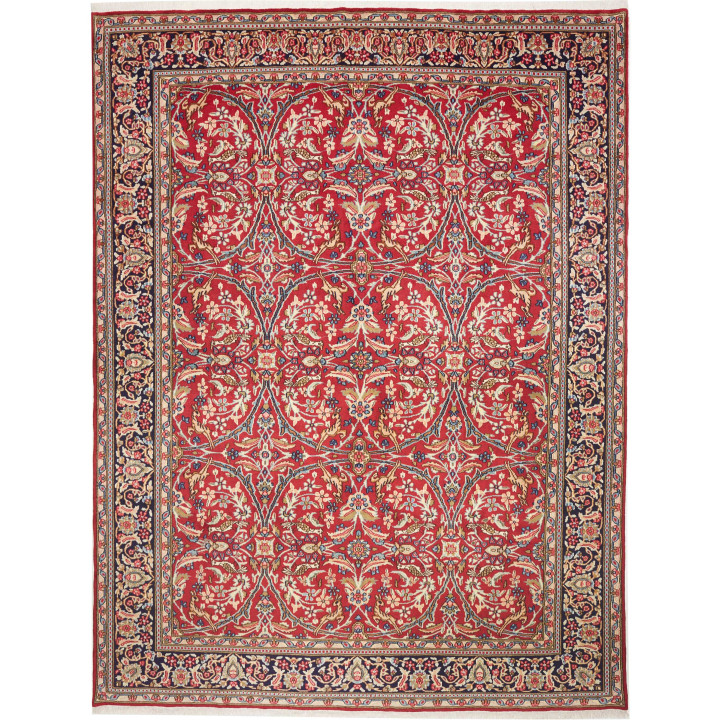 Hand Made Rug Kerman Persia 288x380 Red Dark Bl