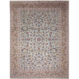 Hand Made Rug Kashan Persia 305x412 Sage Green