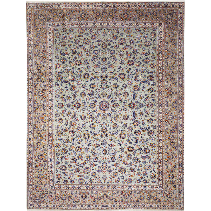 Hand Made Rug Kashan Persia 305x412 Sage Green
