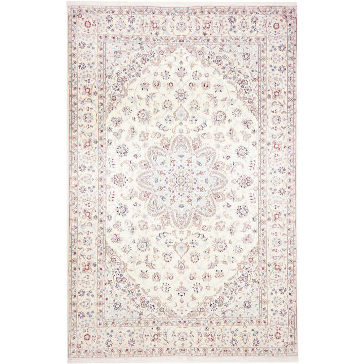 Hand Made Rug Nain 9la Persia 196x300 Ivory Bur