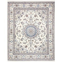 Hand Made Rug Nain Kashmar Persia 196x247 Ivory