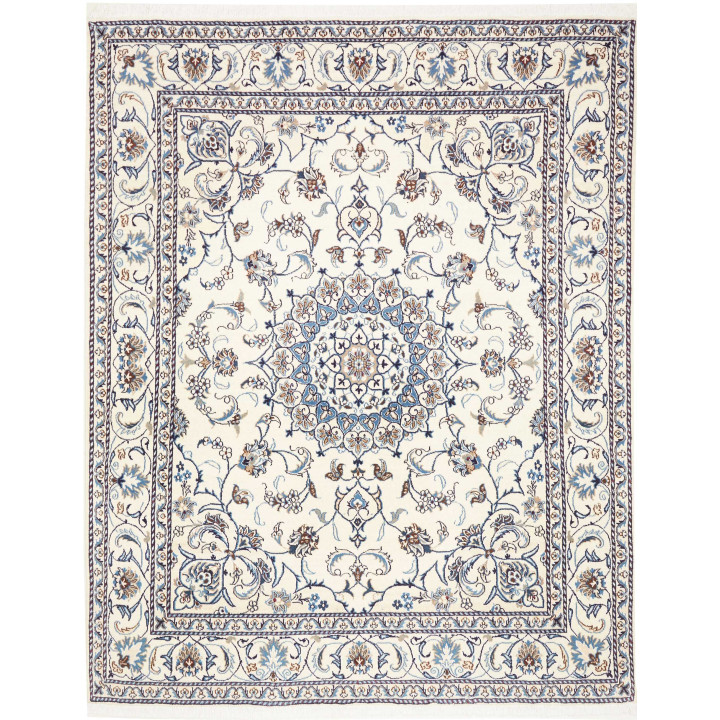 Hand Made Rug Nain Kashmar Persia 196x247 Ivory