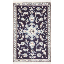 Hand Made Rug Nain Kashmar Persia 90x132 Dark B
