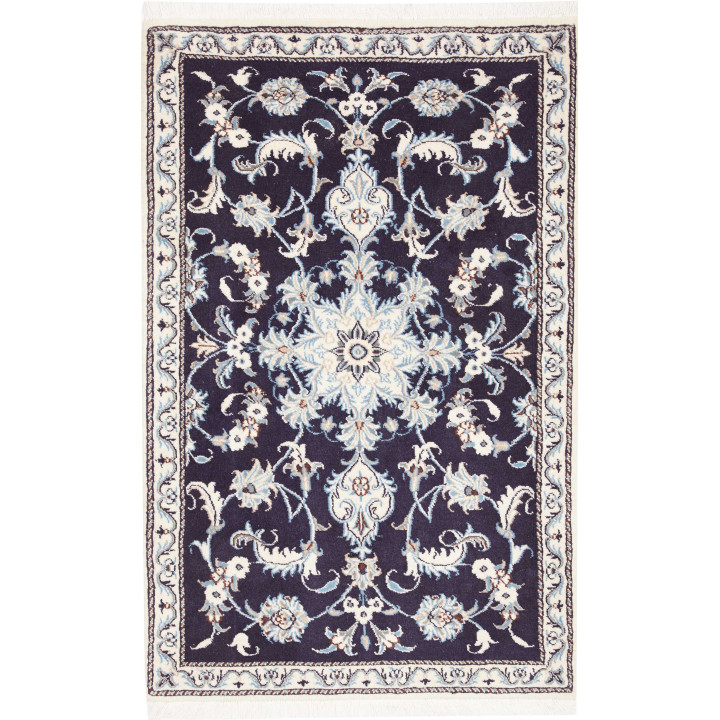 Hand Made Rug Nain Kashmar Persia 92x137 Dark B
