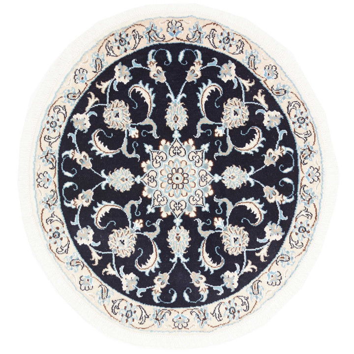 Hand Made Rug Nain Kashmar Persia 98x102 Dark B