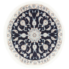 Hand Made Rug Nain Kashmar Persia 100x107 Dark