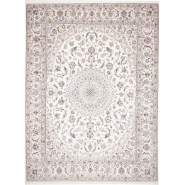 Hand Made Rug Nain 9la Persia 294x400 Ivory Blu