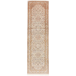 Hand Made Rug Kashmir India 78x272 Ivory Rust R