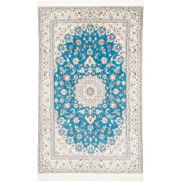 Hand Made Rug Nain 6la Persia 134x216 Light Blu