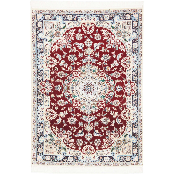 Hand Made Rug Nain 9la Persia 107x154 Dark Red