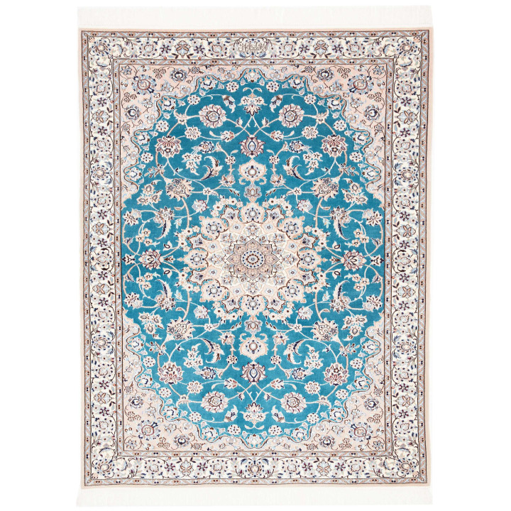 Hand Made Rug Nain 6la Persia 109x145 Petrol Gr