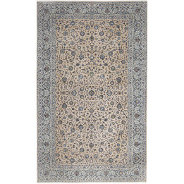 Hand Made Rug Kashan Persia 305x505 Beige Blue