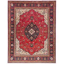 Tappeto Originale Tabriz Persia 298x385 Rosso B