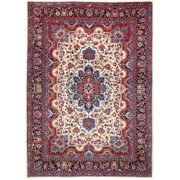 Tappeto Originale Mashad Persia 247x350 Avorio