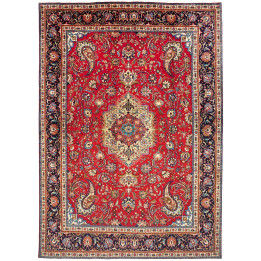 Tappeto Originale Tabriz Persia 253x360 Rosso B