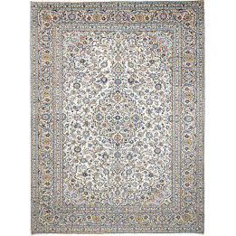 Tappeto Originale Kashan Persia 302x407 Avorio