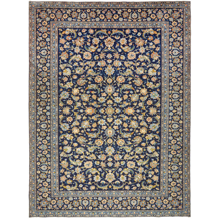 Tappeto Originale Kashan Persia 305x408 Blu Not