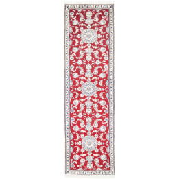 Hand Made Rug Nain Kashmar Persia 80x293 Red Wh
