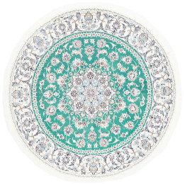 Hand Made Rug Nain Kashmar Persia 197x200 Green