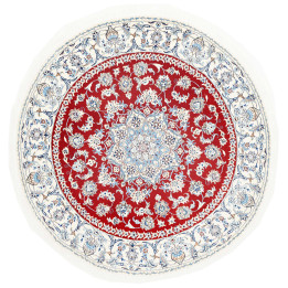 Hand Made Rug Nain Kashmar Persia 200x202 Red W