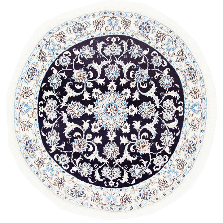 Hand Made Rug Nain Kashmar Persia 140x145 Dark