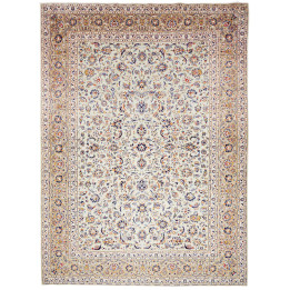 Tappeto Originale Kashan Persia 277x380 Avorio