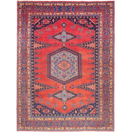 Hand Made Rug Wiss Persia 280x380 Red Dark Blue