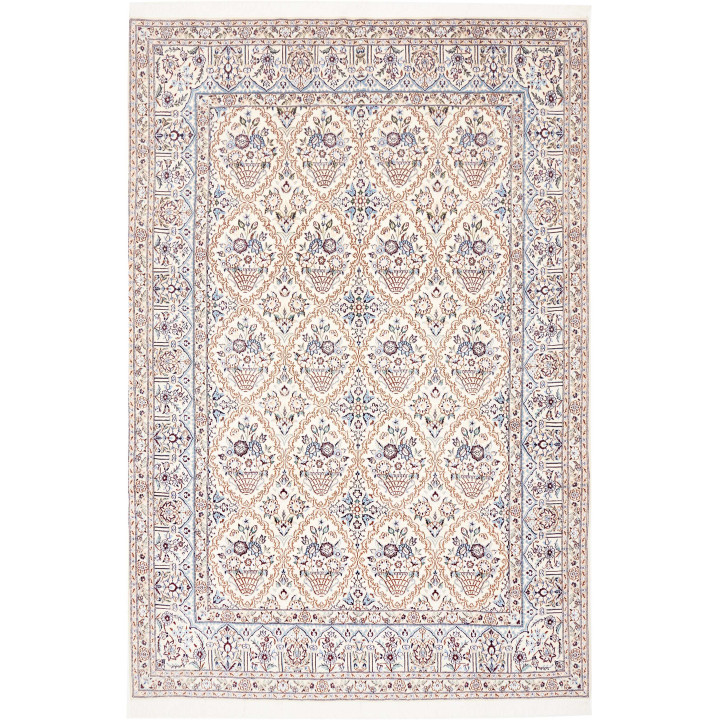 Hand Made Rug Nain 9la Persia 204x302 Ivory Blu