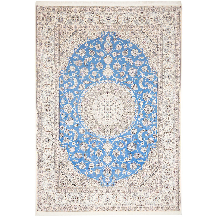 Hand Made Rug Nain 9la Persia 250x358 Blue Ivor