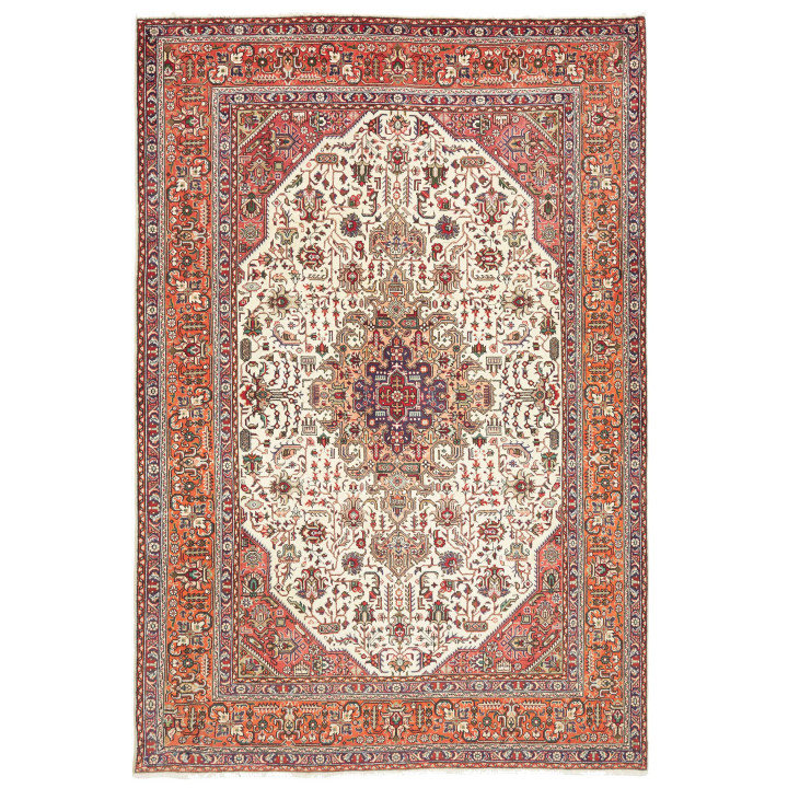 Tappeto Originale Tabriz Persia 205x300 Avorio
