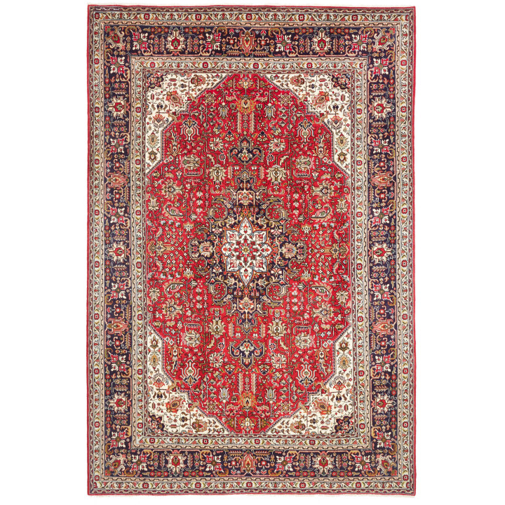 Tappeto Originale Tabriz Persia 200x302 Rosso B