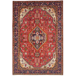 Hand Made Rug Tabriz Persia 205x303 Red Dark Bl