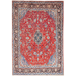 Hand Made Rug Sarough Persia 214x310 Red Dark B