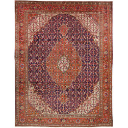 Hand Made Rug Tabriz Persia 300x390 Brick Red D