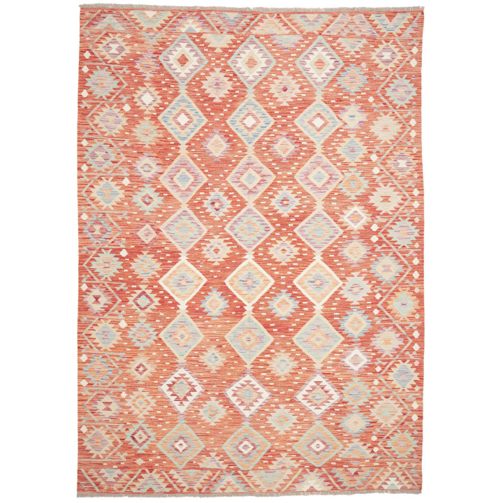 Hand Made Rug Kilim Afghanistan 205x290 Red Bei