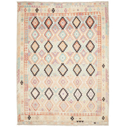 Hand Made Rug Kilim Afghanistan 260x348 Beige M
