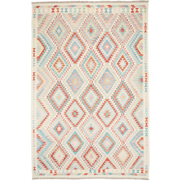 Hand Made Rug Kilim Afghanistan 204x303 Ivory B