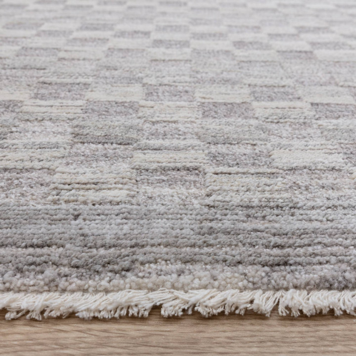 Rug Laurent geometric light grey silver 240x320