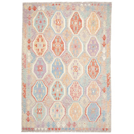 Tappeto Originale Kilim Afghanistan 202x298 Gri