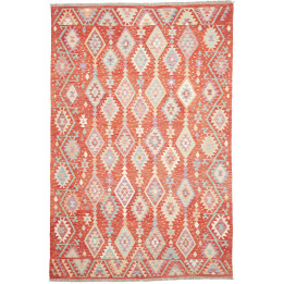Hand Made Rug Kilim Afghanistan 203x306 Red Bei