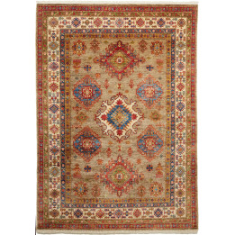 Hand Made Rug Kazak Fine Pakistan 145x203 Beige