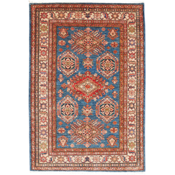 Hand Made Rug Kazak Fine Pakistan 118x178 Blue