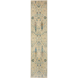 Hand Made Rug Floralia Pakistan 79x341 Ivory Pe