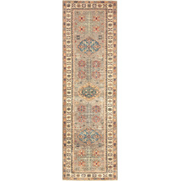 Hand Made Rug Kazak Fine Pakistan 79x254 Grey B