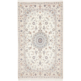 Hand Made Rug Nain 9la Persia 160x270 Ivory Blu