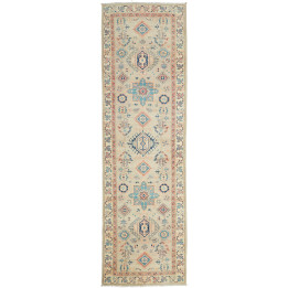 Hand Made Rug Kazak Afghanistan 83x292 Beige Li