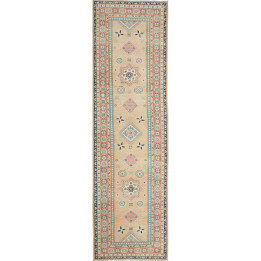 Hand Made Rug Kazak Afghanistan 85x294 Beige Pi