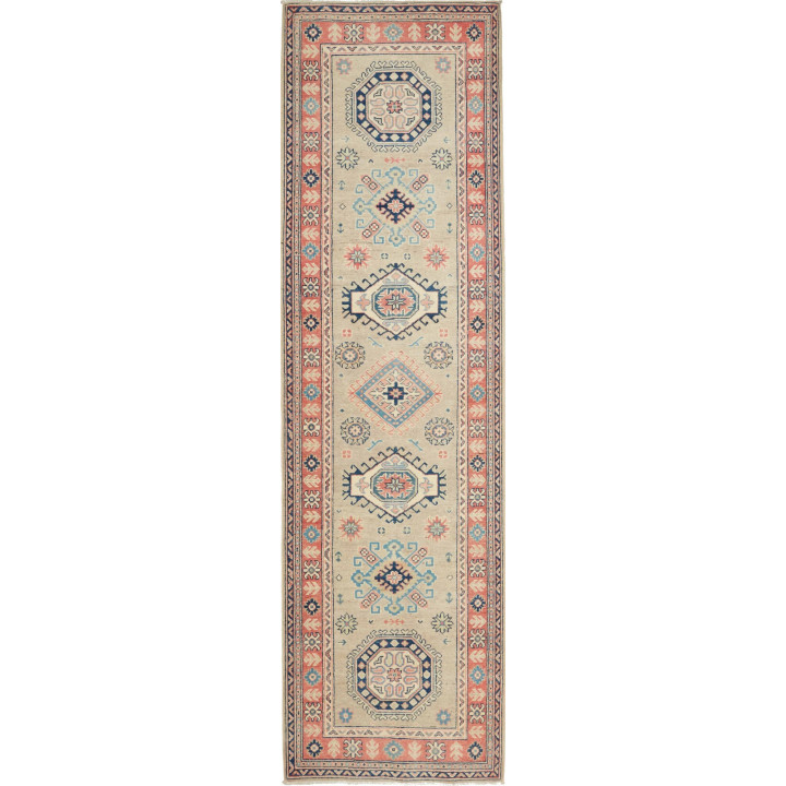 Hand Made Rug Kazak Afghanistan 83x300 Beige Co